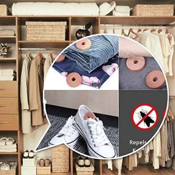 Aromatic Cedar Blocks for Clothes Storage - 24 Pack