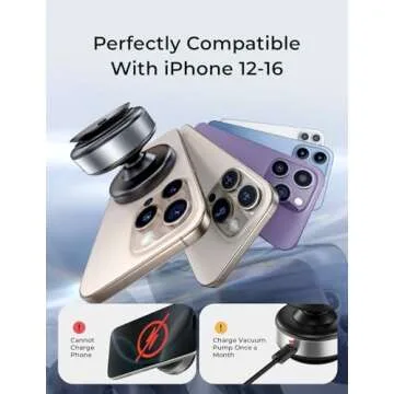 LISEN Magnetic Phone Holder - 360° Adjustable & Secure