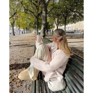 Mincib Women’s 2024 Fall Cardigan Sweater Soft Chunky Knit Cardigan Crewneck Button Down Cropped Cardigan Outwear