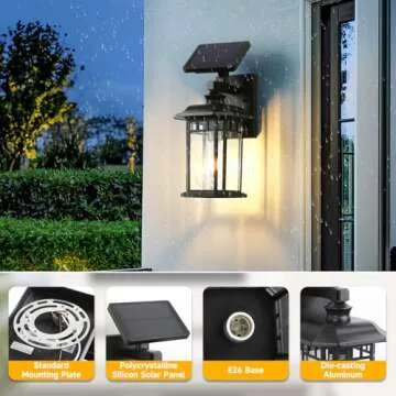 Stylish Waterproof Solar Outdoor Wall Light for All Spaces