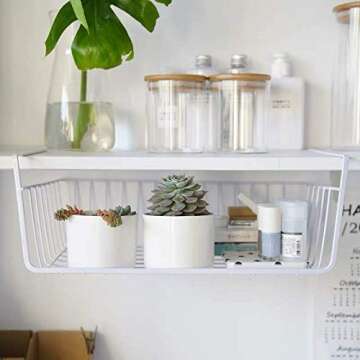 PENGKE Under Shelf Basket 2 Pack for Kitchen & Pantry