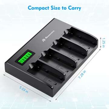 Powerextra 4-Channel Battery Charger for Sony NP-F Series Batteries