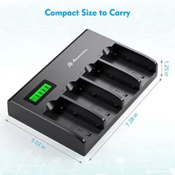 Powerextra 4-Channel Battery Charger for Sony NP-F Series Batteries