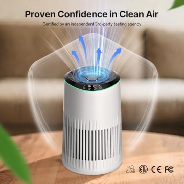 MERONTE Air Purifier: Quiet Essential Oil Diffuser & More