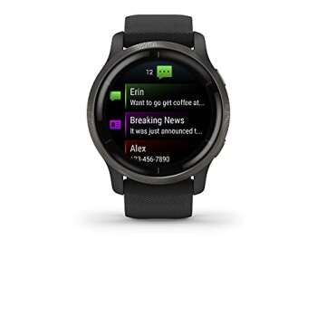 Garmin Venu 2, GPS Smartwatch with Advanced Health Monitoring and Fitness Features, Slate Bezel with...