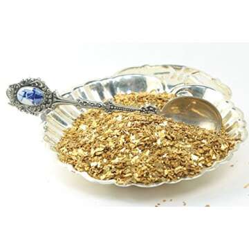 Meyer Imports Crushed Glass Glitter for Arts and Crafts | Broken Glass Gold Fusion German Glitter for Resin Craft Art/Tumblers/Nail Art/DIY Jewellery Making Decoration - 1 oz