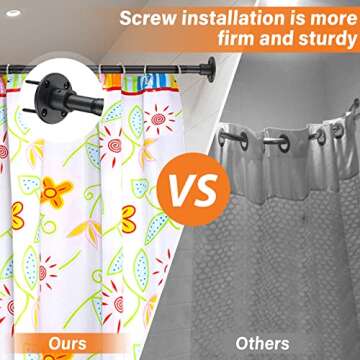 YeYeBest Adjustable Heavy Duty Shower Curtain Rod 29-50 Inch