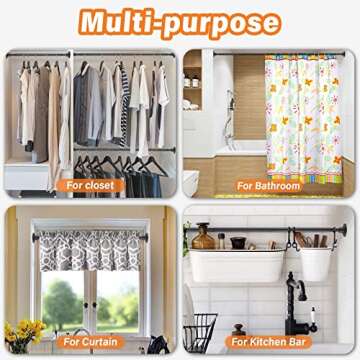 YeYeBest Adjustable Heavy Duty Shower Curtain Rod 29-50 Inch