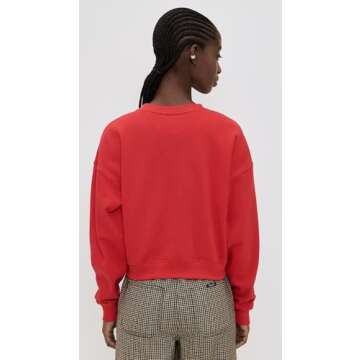 Z SUPPLY Women's First Date Sweatshirt, Cherry, Red, Graphic, M