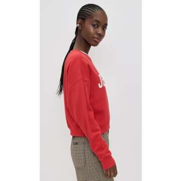 Z SUPPLY Women's First Date Sweatshirt, Cherry, Red, Graphic, M