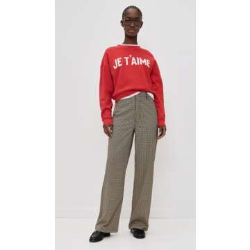 Z SUPPLY Women's First Date Sweatshirt, Cherry, Red, Graphic, M