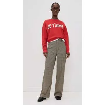 Z SUPPLY Women's First Date Sweatshirt, Cherry, Red, Graphic, M