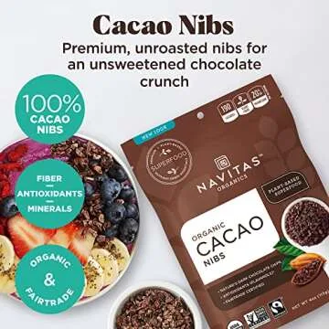 Navitas Cacao Nibs, Organic, Fair Trade, Gluten-Free