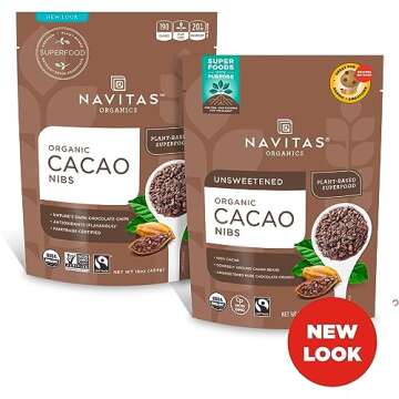Navitas Organics Cacao Nibs, 4 oz. Bag, 38 Servings — Organic, Non-GMO, Fair Trade, Gluten-Free