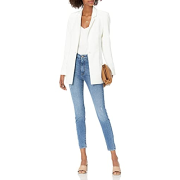 The Drop Blake Long Blazer - Elegant Ivory Women's Jacket