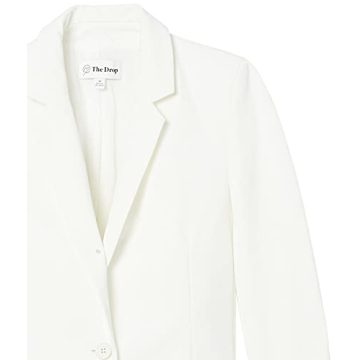 The Drop Blake Long Blazer - Elegant Ivory Women's Jacket