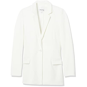 The Drop Blake Long Blazer - Elegant Ivory Women's Jacket