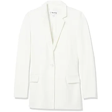 The Drop Blake Long Blazer - Elegant Ivory Women's Jacket