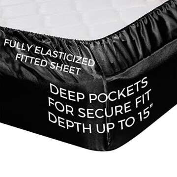 Luxury Satin Sheets California King Set - Silky Soft and Elegant