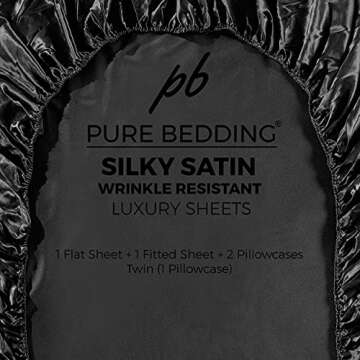 Luxury Satin Sheets California King Set - Silky Soft and Elegant