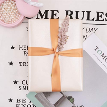 RUSPEPA Off White Matte Wrapping Paper - Solid Color Pearly - Lustre Paper, Off White Perfect for Wedding, Birthday, Christmas, Baby Shower -17 Inches X 32.8 Feet