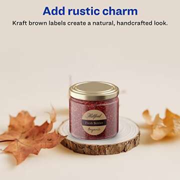 Avery Kraft Brown Round Labels with Sure Feed - 180 Labels