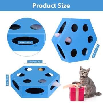 WINGPET Cat Toys for Indoor Cats, Electronic Automated Cat Toys with Mouse Tail & Catnip Ball, Interactive Cat Toys, Exerciser Entertainment Hunting for Kitty Pet, Auto Shut Off…
