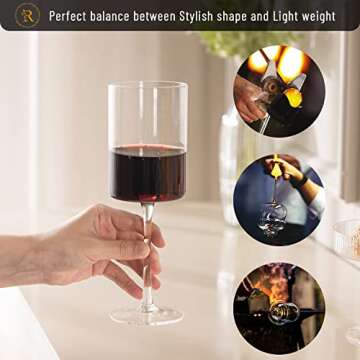Elegant RAVNDOX Square Wine Glass Set for All Occasions