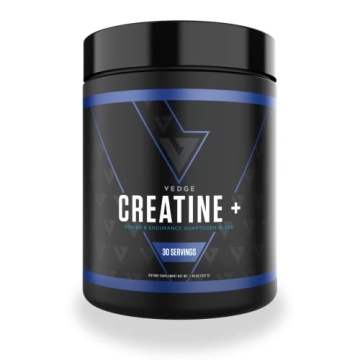 vedge Nutrition Creatine + | Vegan Plant-Based Creatine Monohydrate Powder | Energy, Performance & F...