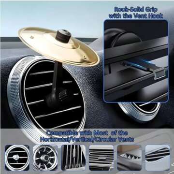 Car Air Vent Drum Cymbal, Fun Music Gadget for Drivers and Drummers, Easy Install on Dashboards and ...