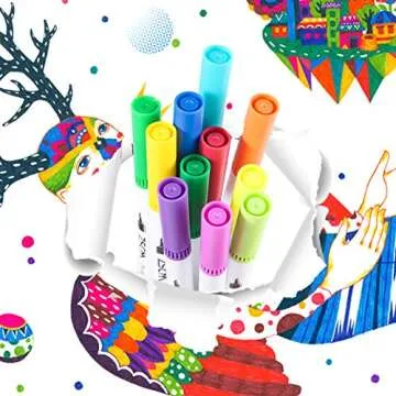 ZSCM Duo Tip Brush Markers 60 Colors for Creative Projects