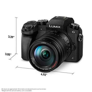 Panasonic LUMIX G7 4K Mirrorless Camera, with 14-140mm Power O.I.S. Lens, 16 Megapixels, 3 Inch Touch LCD, DMC-G7HK (USA BLACK)