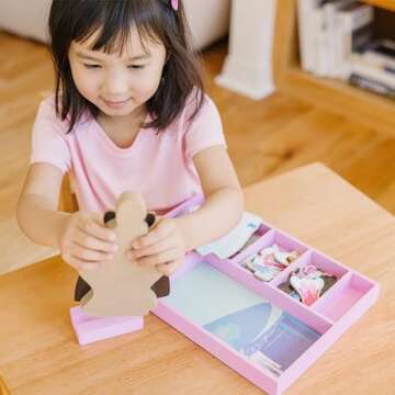 Melissa & Doug Disney Cinderella Magnetic Dress-Up Wooden Pretend Play Set (30+ pcs) - Toys, Princess Dress Up Doll For Preschoolers And Kids Ages 3+