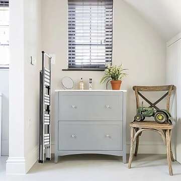 Step Ladder 4 Step Folding Aluminum Small Step Stool with Handle for Kitchen Closet, 5Ft Foldable Steping Stool for Adults Seniors, Wide Anti Slip Pedal, 300lbs Lightweight Portable Ladders for Home