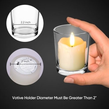 Homemory Flameless Votive Candles with Timer for Safe Elegance