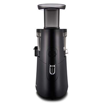 Hurom H-AA Renewed Slow Juicer - Matte Black | High Yield | Quiet 150 Watt Motor | BPA Free | 500ml (16.9oz) Chamber | Slow Squeeze | Quick & Easy Assembly | Cold Press Masticating Juicer