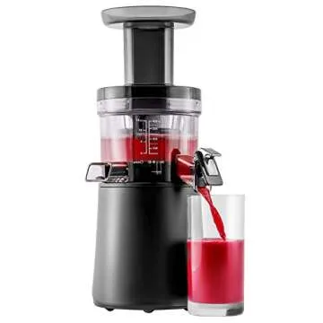Hurom H-AA Renewed Slow Juicer - Matte Black | High Yield | Quiet 150 Watt Motor | BPA Free | 500ml (16.9oz) Chamber | Slow Squeeze | Quick & Easy Assembly | Cold Press Masticating Juicer