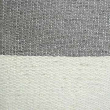DII Durable Woven Striped Storage Bin Collapsible with Soft Rope Handles Reinforced with Metal Grommets, Large, 17x12x12", Gray