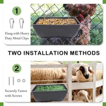 2 Pack Chicken Feeders for Goats and Poultry Supplies