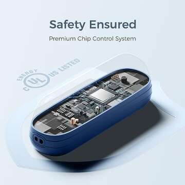 OCOOPA 2 in 1 Magnetic Rechargeable Hand Warmers, UT2s Mini Electric Handwarmers 2 Pack, Split USB-C, Reusable Portable Pocket Heater, Raynauds, Golf, Tech Gifts for Women Men