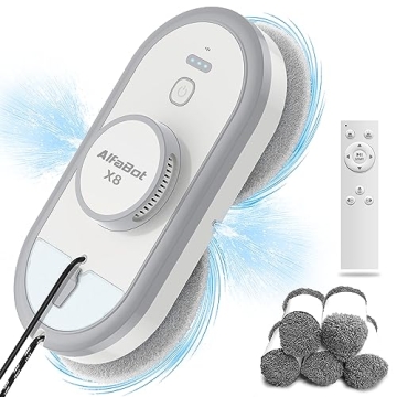 AlfaBot Window Cleaning Robot - Smart Cleaning with Dual Water Spray and Voice Assistant