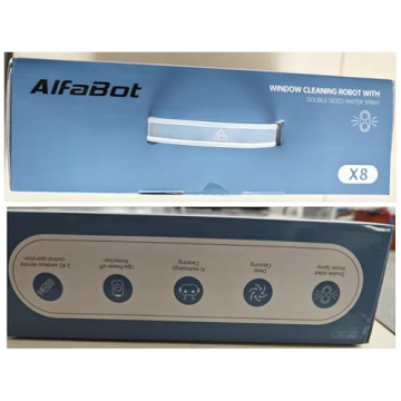 AlfaBot Window Cleaning Robot with Dual Spray and Vacuum