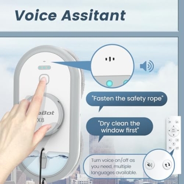 AlfaBot Window Cleaning Robot with Dual Spray and Vacuum