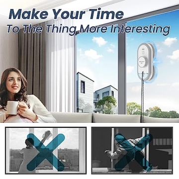 AlfaBot Window Cleaning Robot with Dual Spray and Vacuum