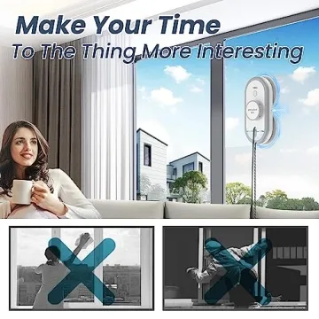 AlfaBot Window Cleaning Robot with Dual Spray and Vacuum