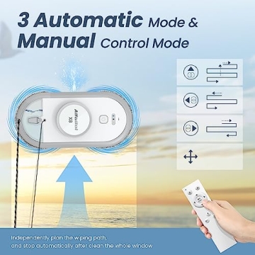 AlfaBot Window Cleaning Robot with Dual Spray and Vacuum