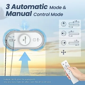 AlfaBot Window Cleaning Robot with Dual Spray and Vacuum
