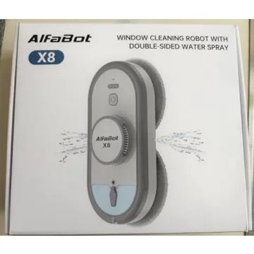 AlfaBot Window Cleaning Robot with Dual Spray and Vacuum