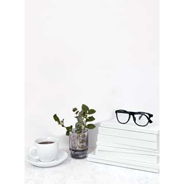 Serene Spaces Living Set of 4 Short Smoke Grey Ribbed Glass Votive Holder, Perfect for Weddings and Home Décor, Measures 3.75" Tall and 2.25" Diameter