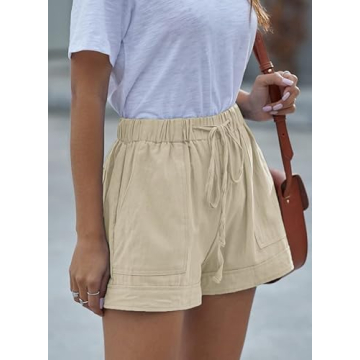 Dokotoo Casual Comfy Summer Shorts for Women with Pockets
